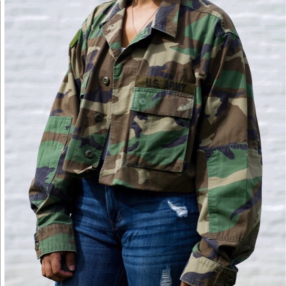 Crop L/S Camo Jacket